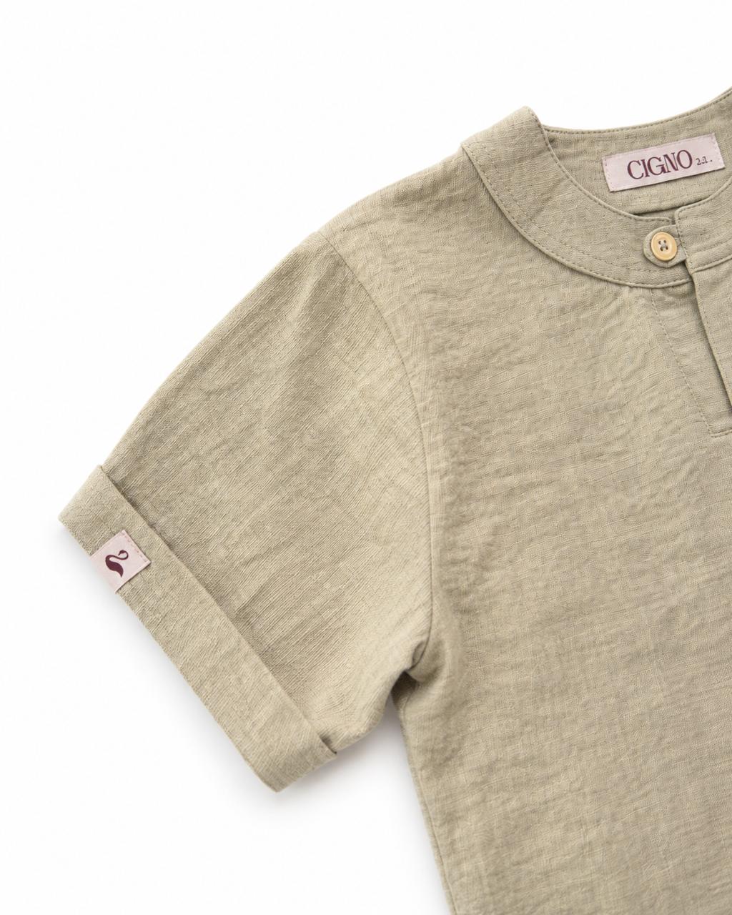 Forest Green Linen Shirt