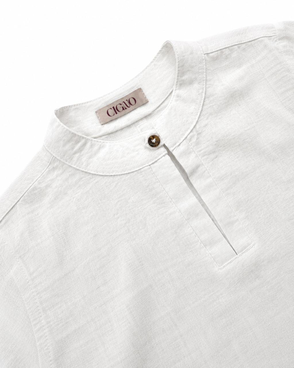 Pure White Linen Shirt