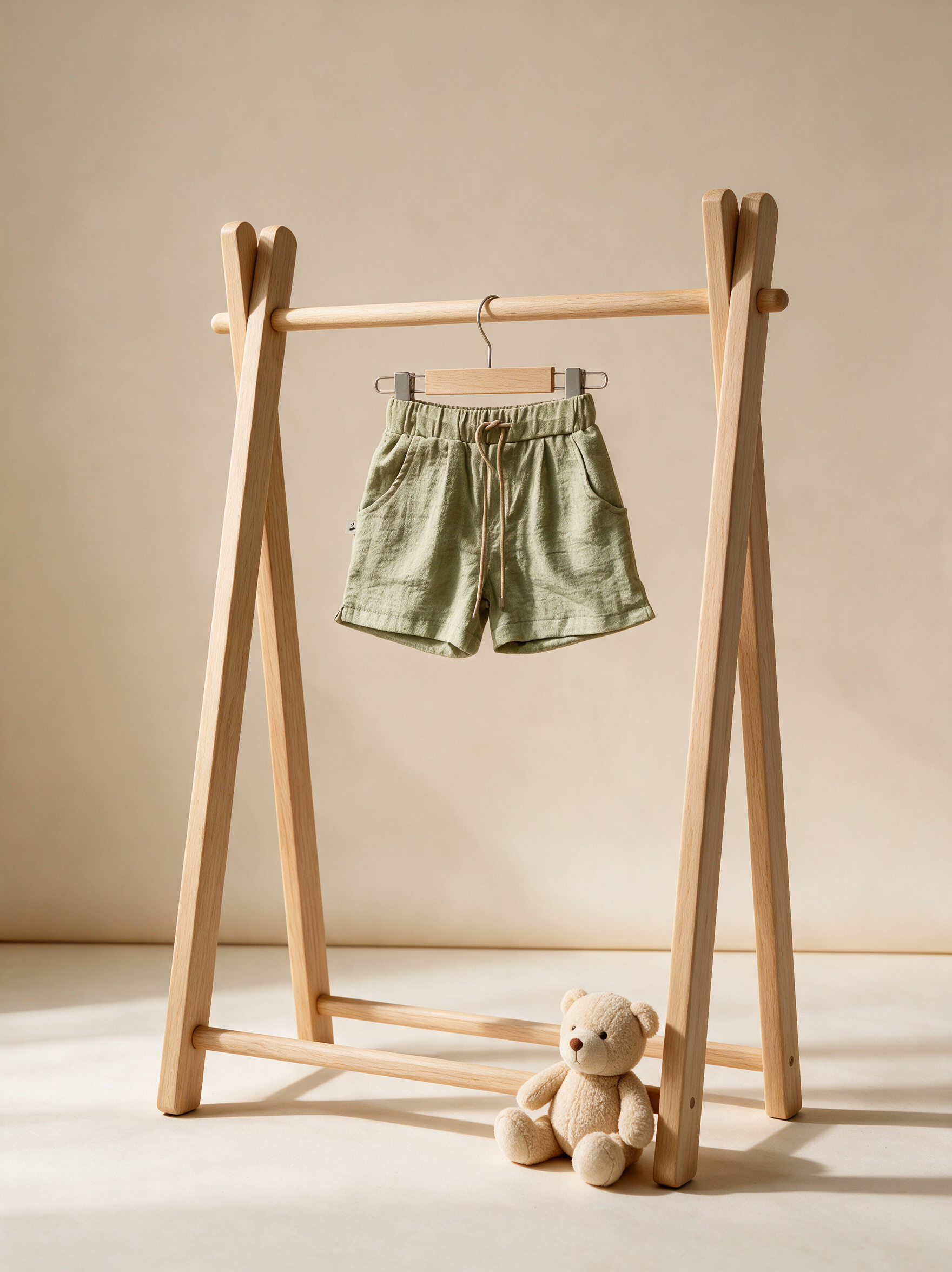 Forest Green Linen Short