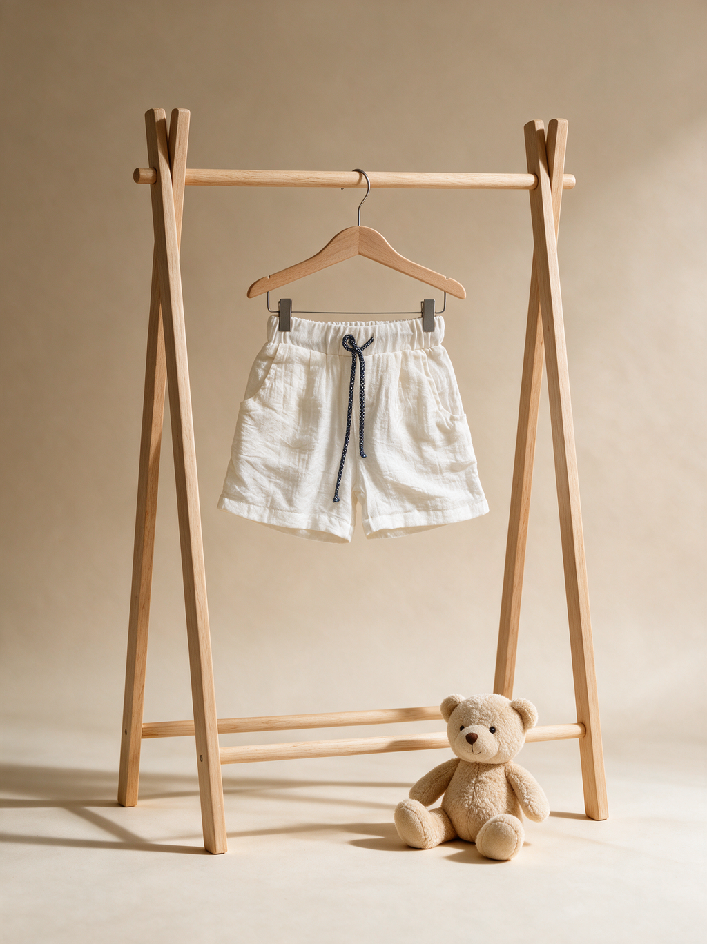 Pure White Linen Short