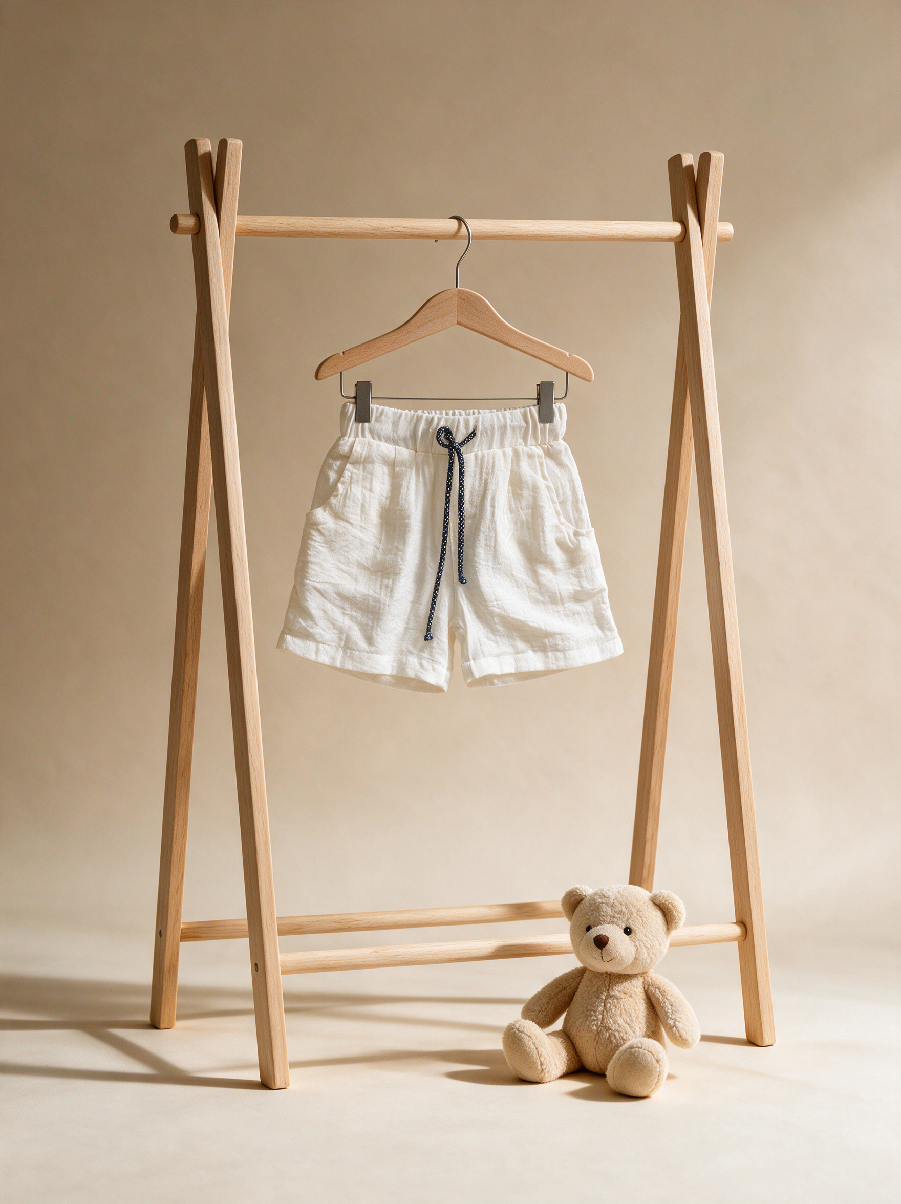 Pure White Linen Short