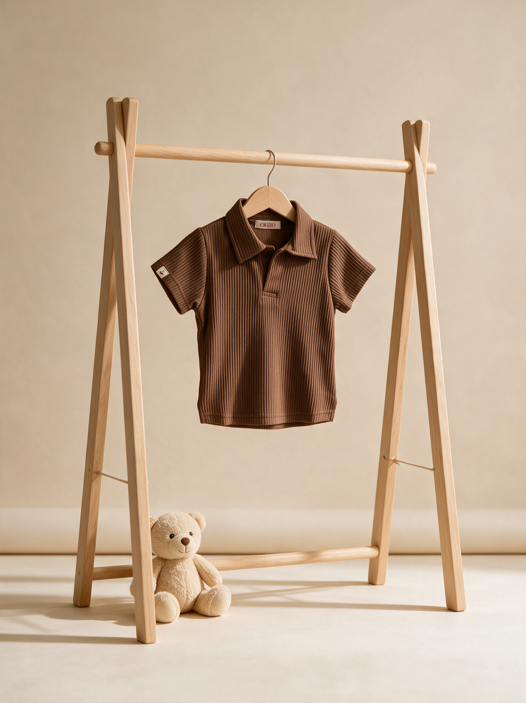 Mocha Ribbed Polo